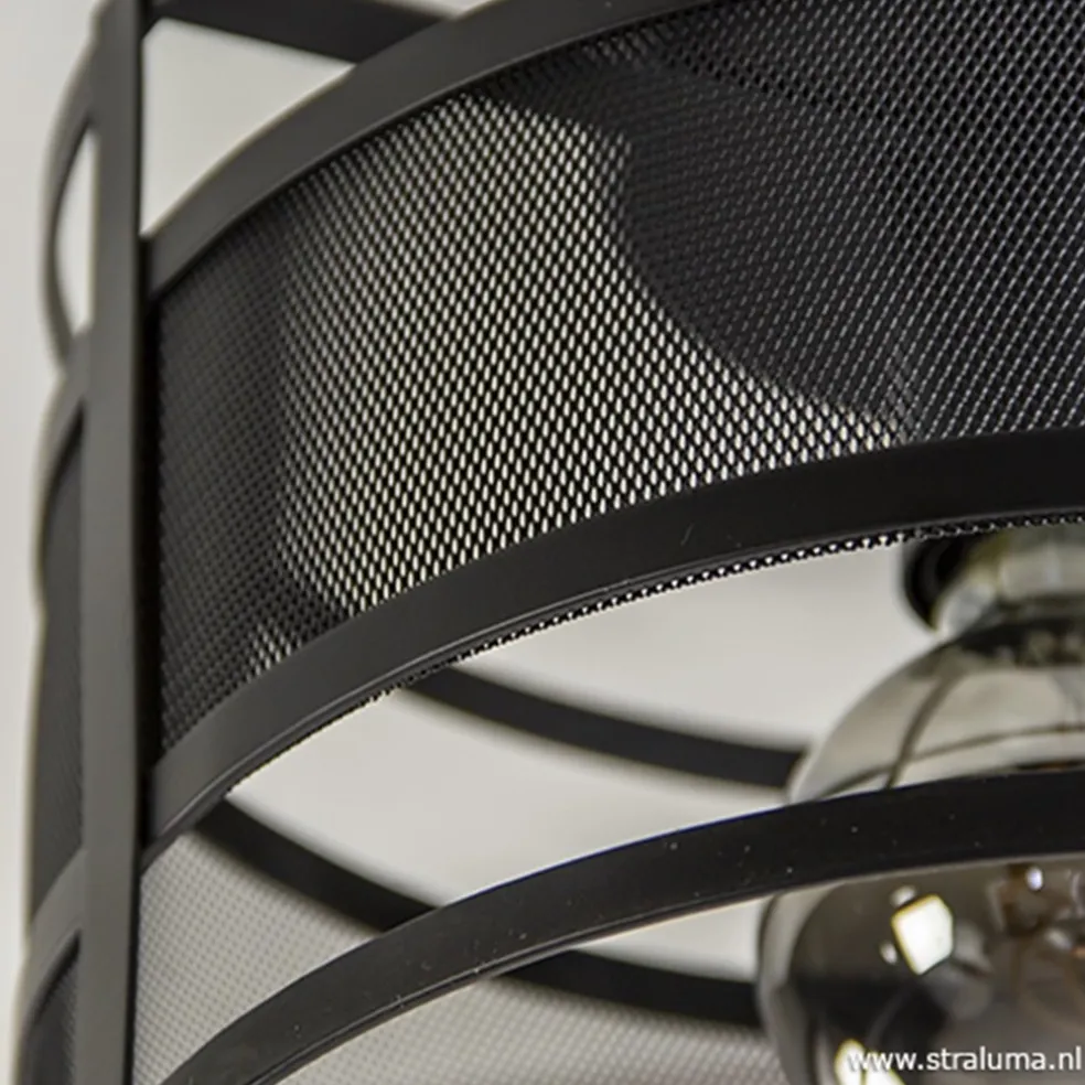 Fashion Straluma Plafondlamp cilinder gaas zwart