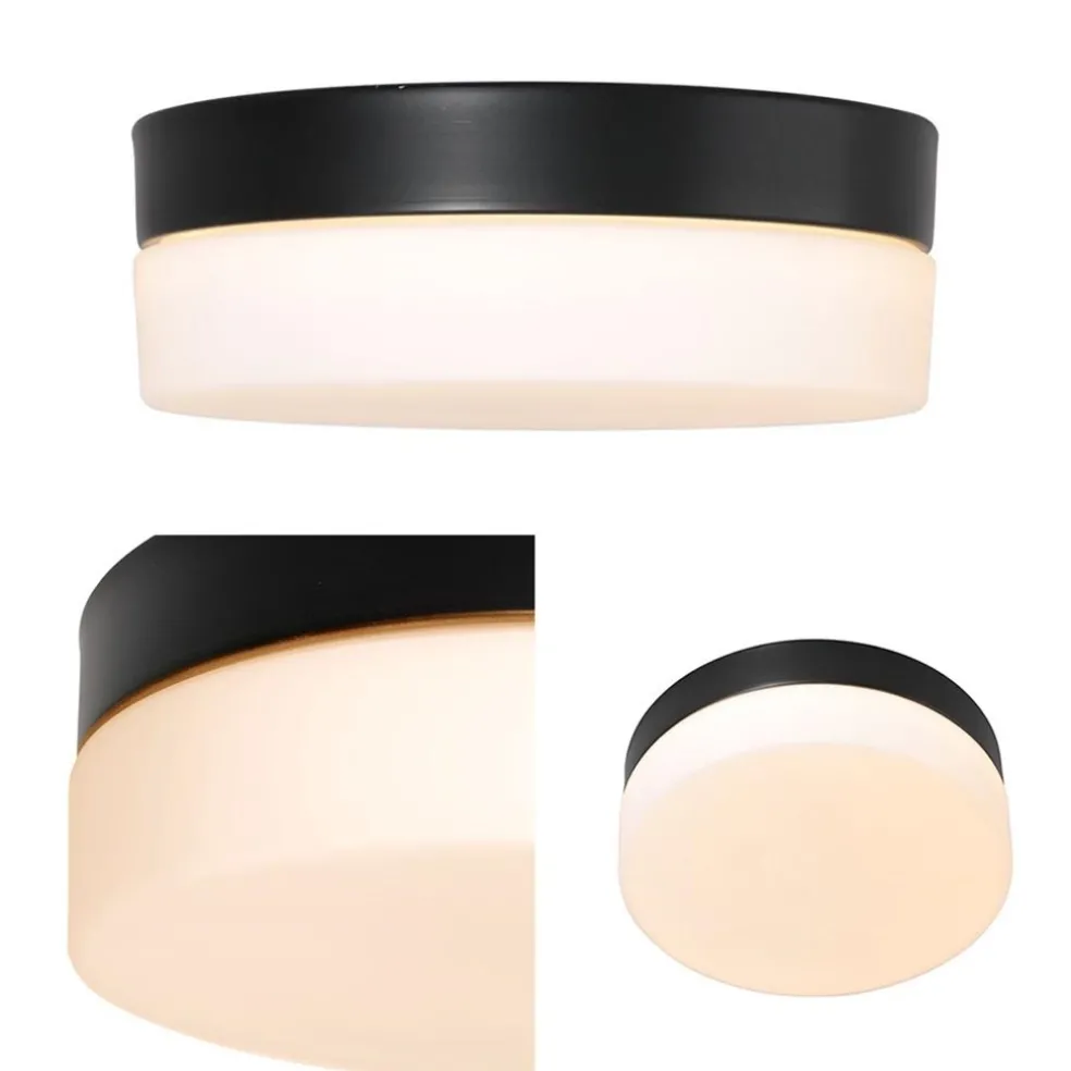 Shop Straluma Plafondlamp Ikaro zwart 24cm 3-step dim