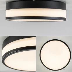 Clearance Straluma Plafondlamp zwart opaal glas 3-step dim