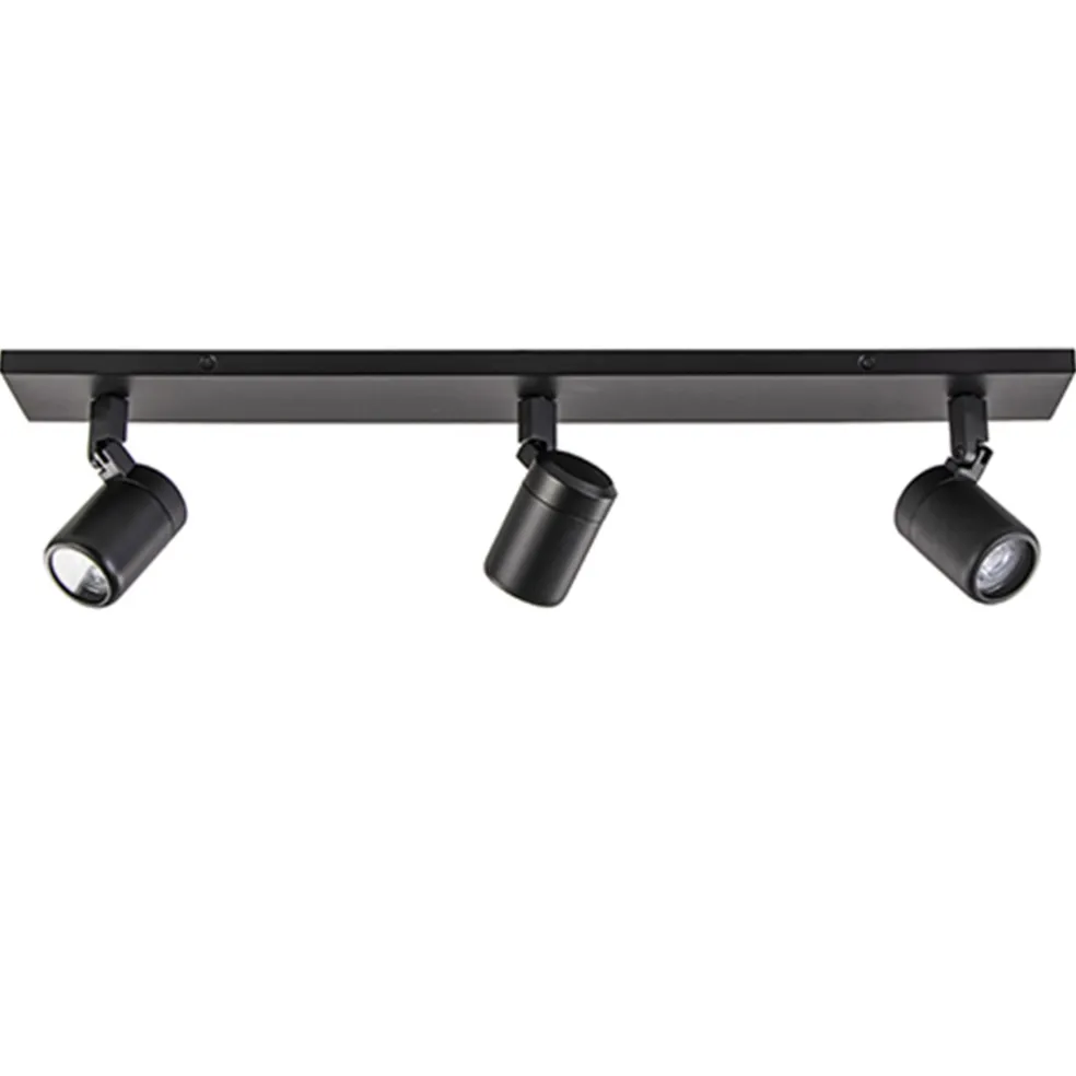 Shop Straluma Plafondspot Rain 3L balk zwart gu10 IP44