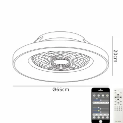 Best Sale Straluma Plafondventilator Tibet wit ab/app CCT