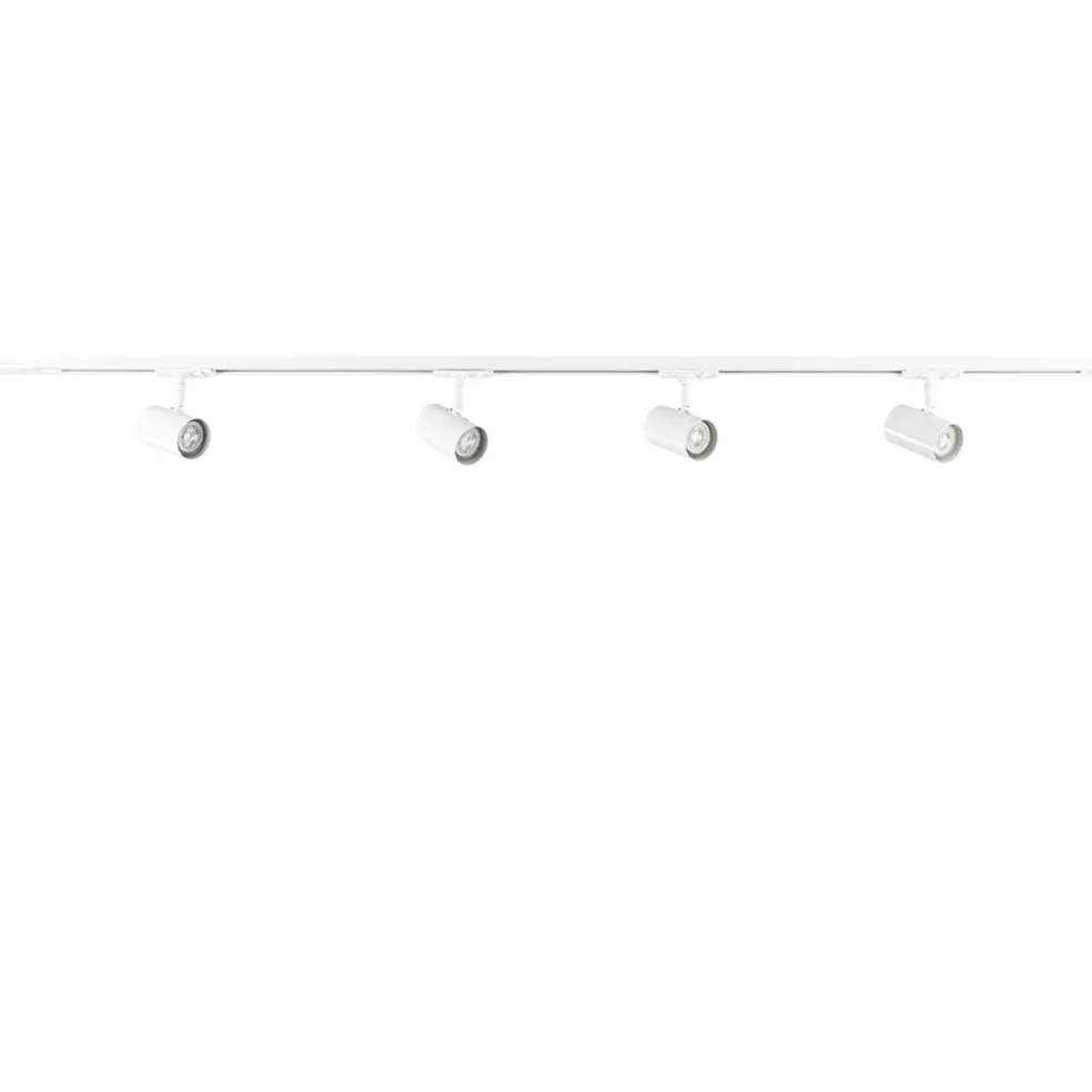 Outlet Straluma Railsysteem set wit inclusief 4 spots tube