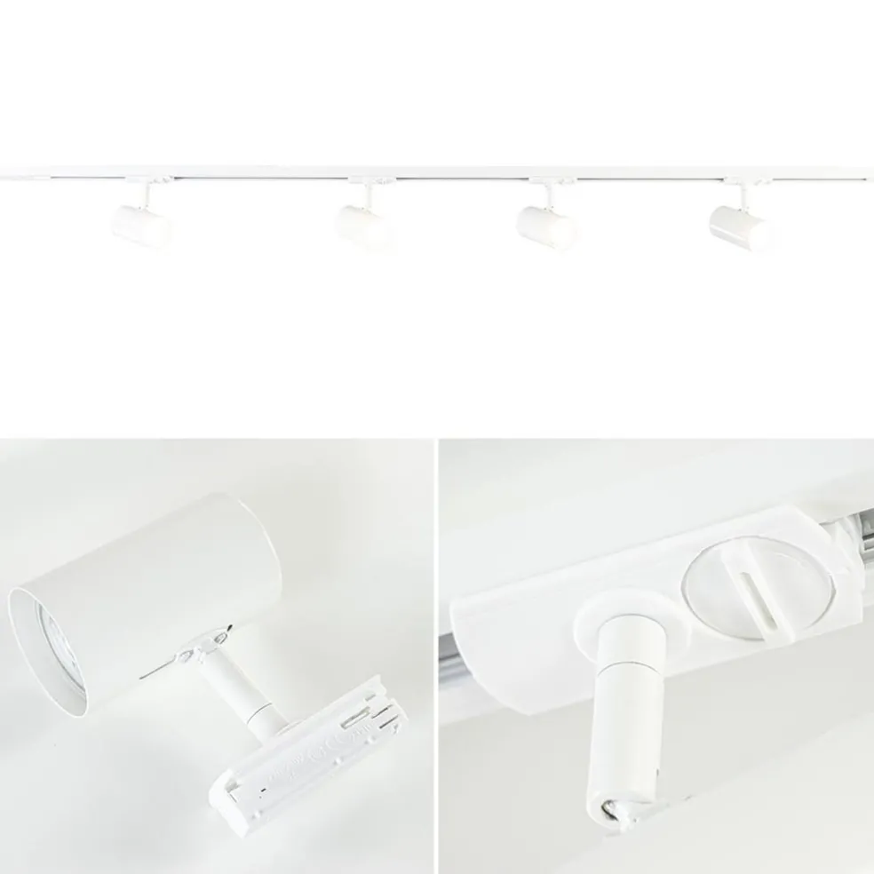 Outlet Straluma Railsysteem set wit inclusief 4 spots tube