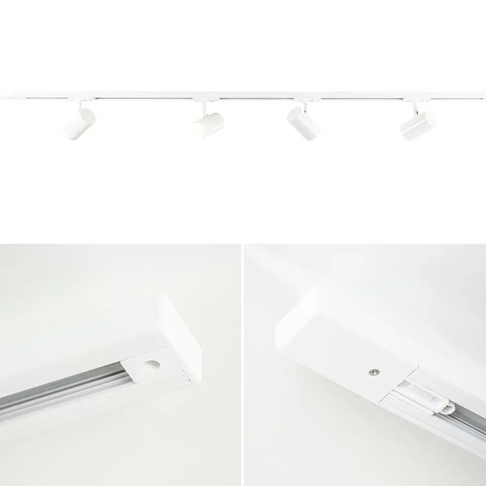 Outlet Straluma Railsysteem set wit inclusief 4 spots tube