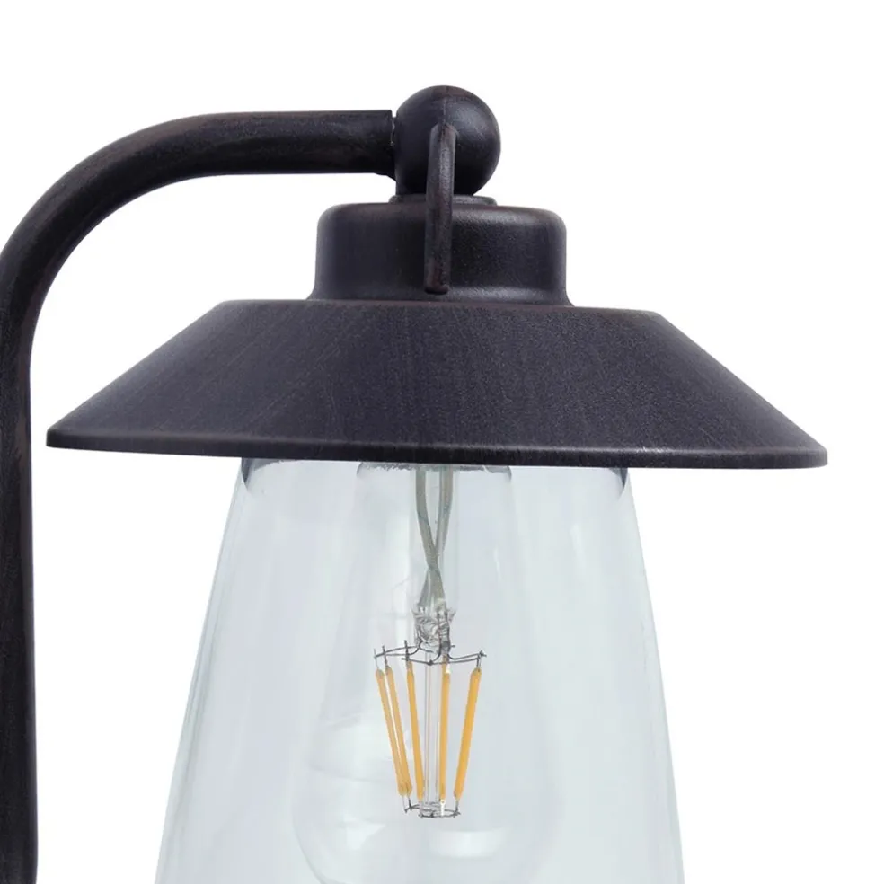 Shop Straluma Robuuste buitenlamp wand zwart met roest en glas