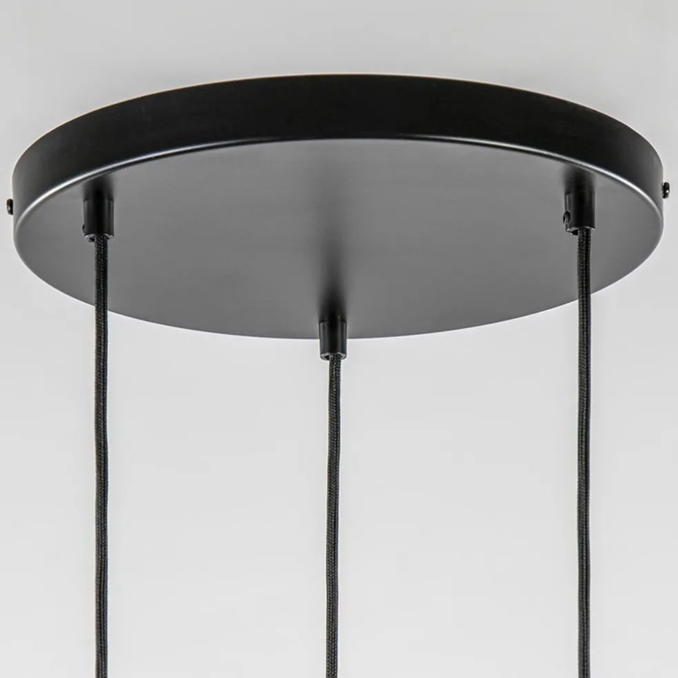 Shop Straluma Ronde 3-lichts hanglamp cilinders mat zwart