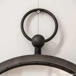 New Straluma Ronde metalen spiegel zink/grijs klein