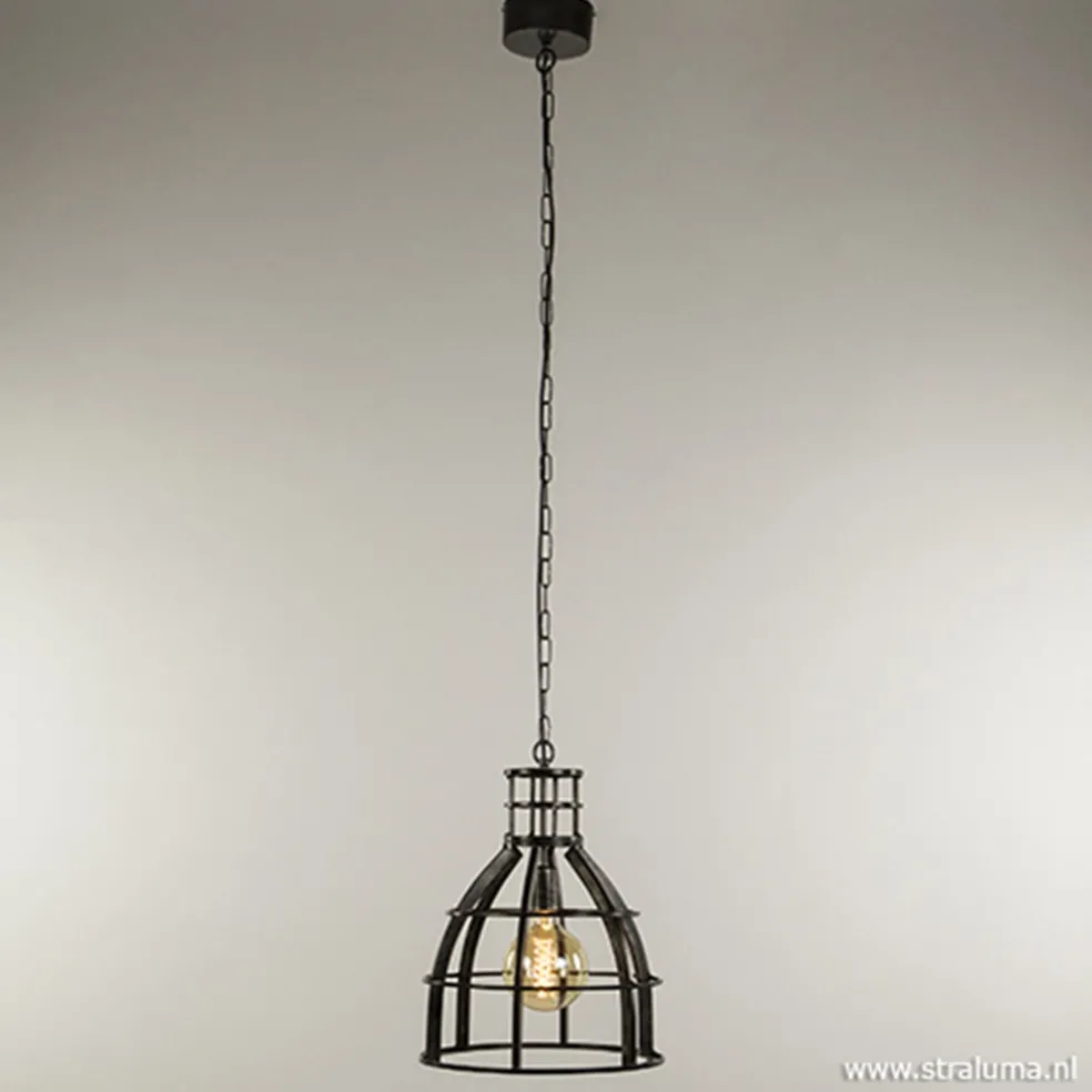 Flash Sale Straluma Ruw metalen hanglamp antiek zwart