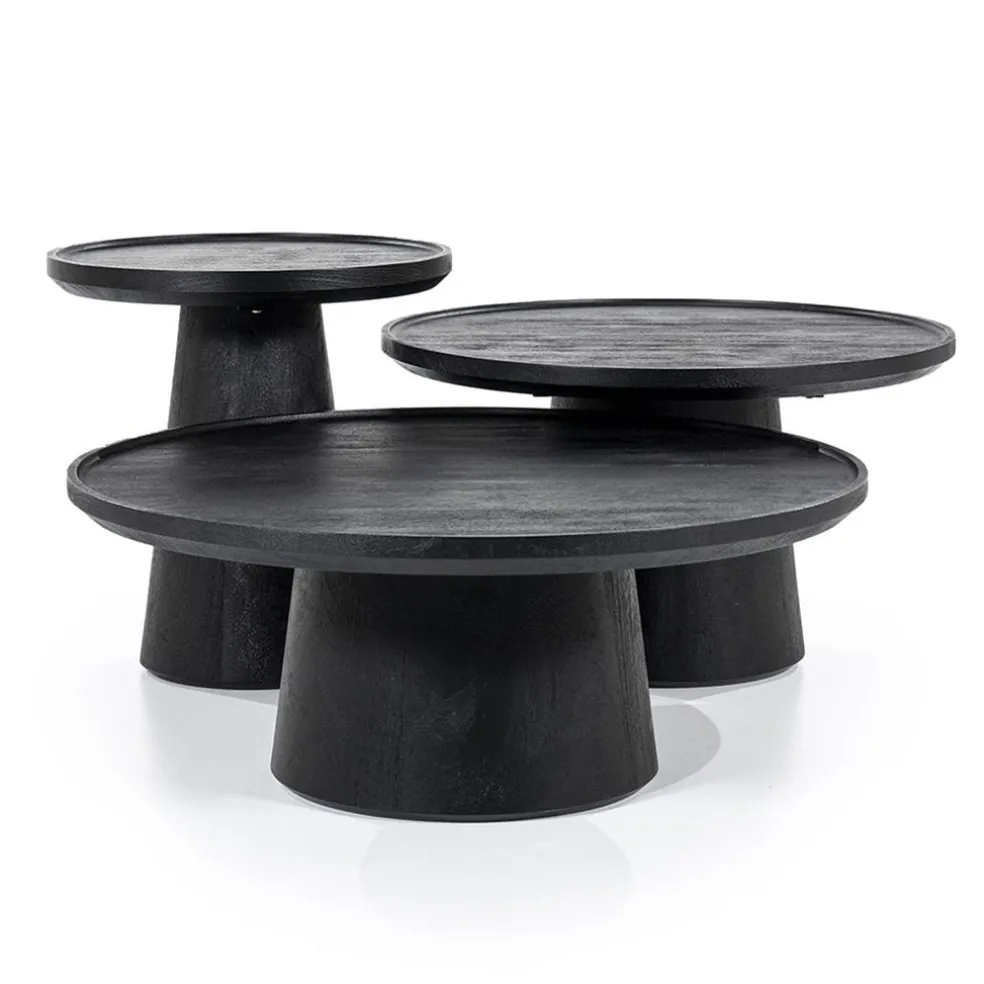 Sale Straluma Salontafel Ron zwart 66x39 cm