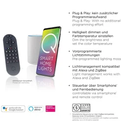 Flash Sale Straluma Smart eettafelhanglamp mat zwart met opaal glas