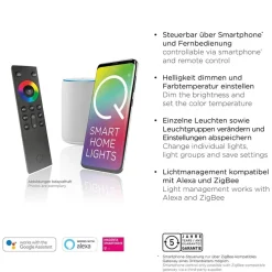 Outlet Straluma Smart vloerlamp boog aluminium inclusief dimbaar LED