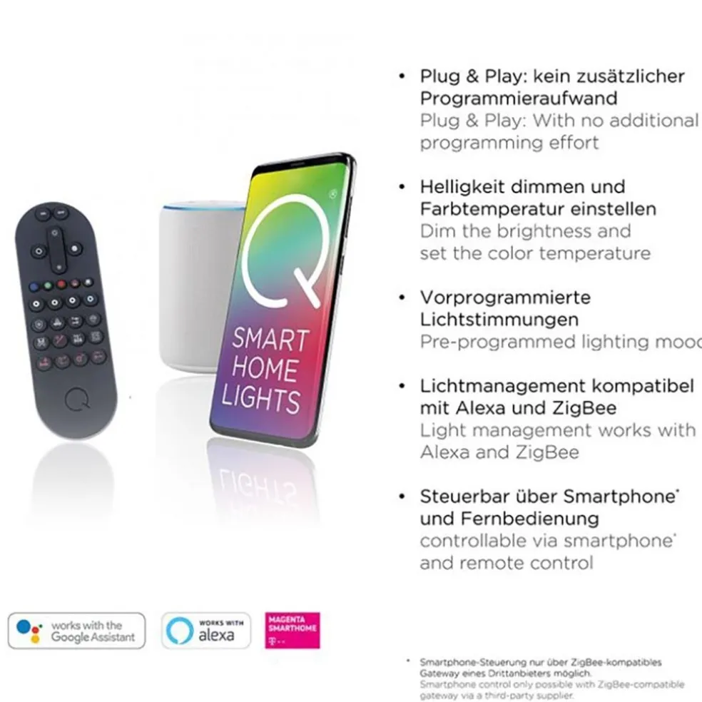 Fashion Straluma Smart wand/plafondlamp ringen goud/grijs dimbaar