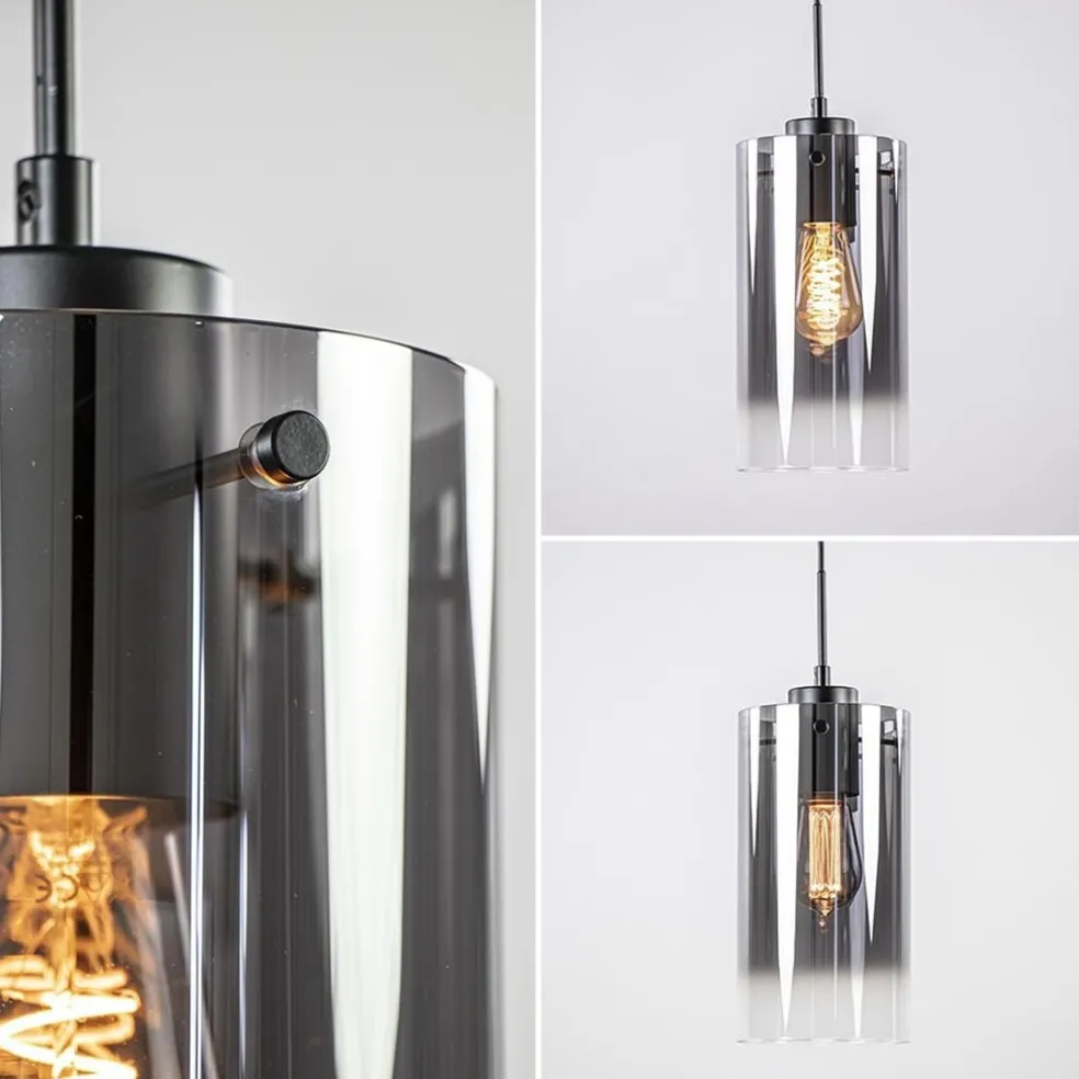 Flash Sale Straluma Smoke glazen hanglamp cilinder met verloop