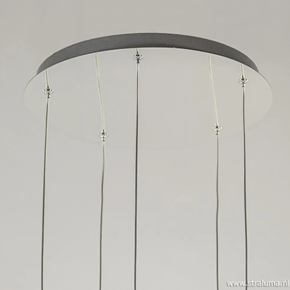 Best Sale Straluma Smokey glazen vide-hanglamp chroom