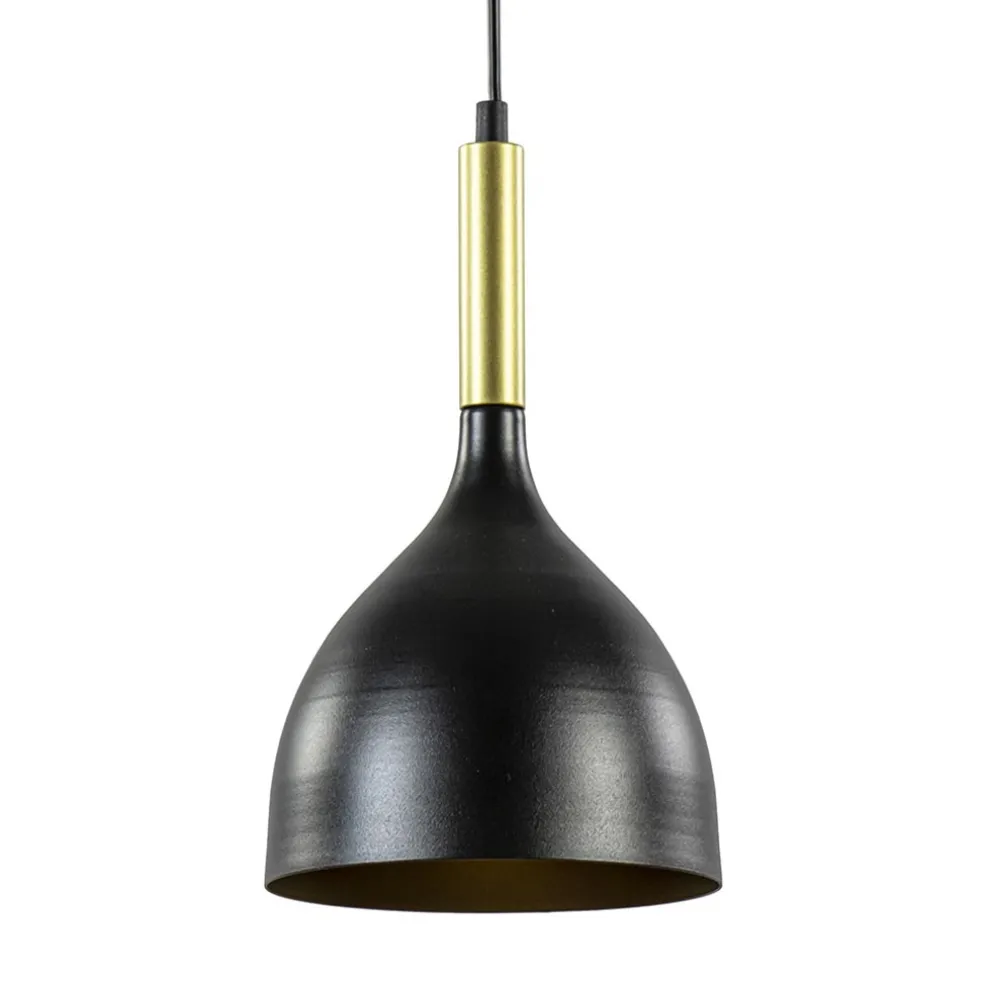 Sale Straluma Stijlvolle kleine hanglamp zwart met goud