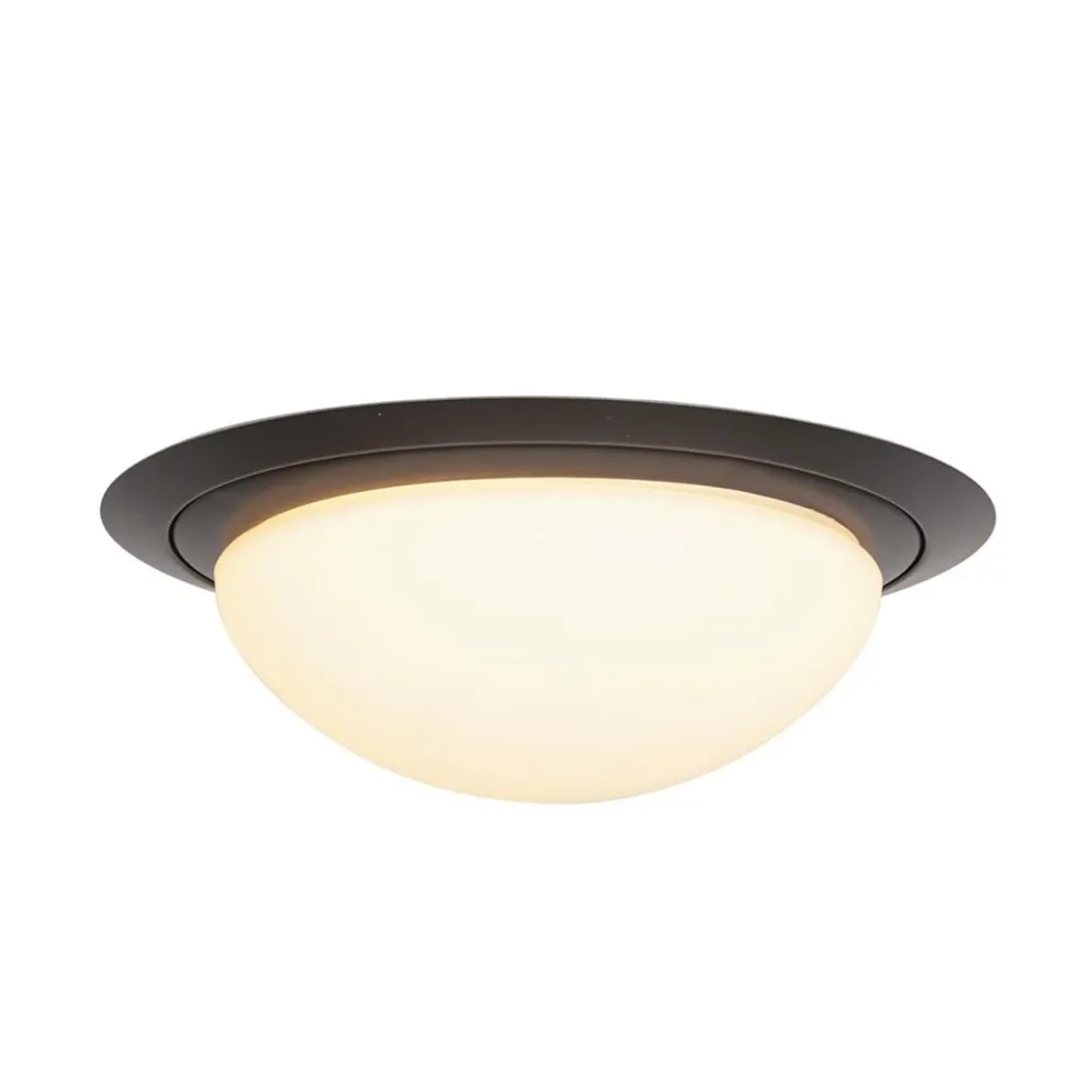 Hot Straluma Strak klassieke LED plafonnière zwart inclusief LED