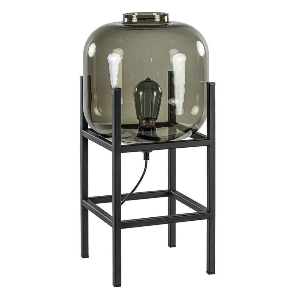 Hot Straluma Tafellamp Lett frame zwart/smoke glas