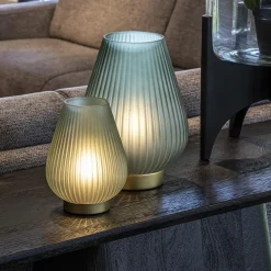New Straluma Tafellamp Tajera op batterij donker groen/goud