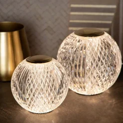 Flash Sale Straluma Tafellamp transparant/goud oplaadbaar en dimbaar