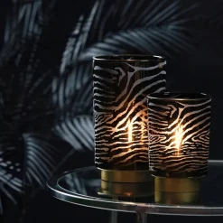 Discount Straluma Tafellamp Zebra grijs goud op batterijen Light & Living