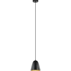 Outlet Straluma Trendy hanglamp Sumeri mat zwart met goud