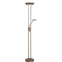 New Straluma Uplighter brons LED Luna leesarm, dimmer
