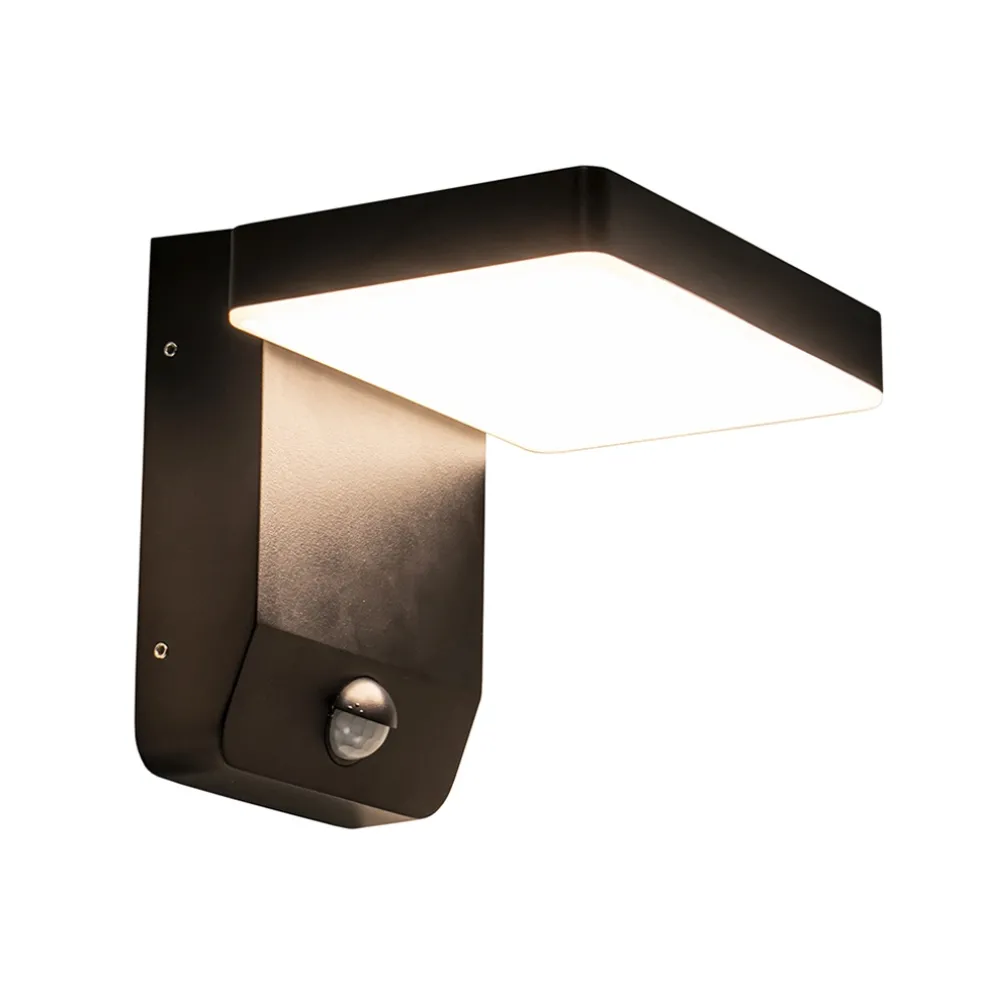 Online Straluma Verstelbare LED buitenlamp zwart IP54 met sensor