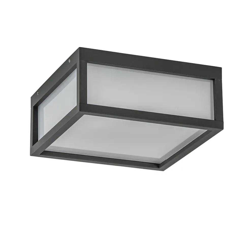 Online Straluma Vierkante buitenlamp dark grey plafond/wand