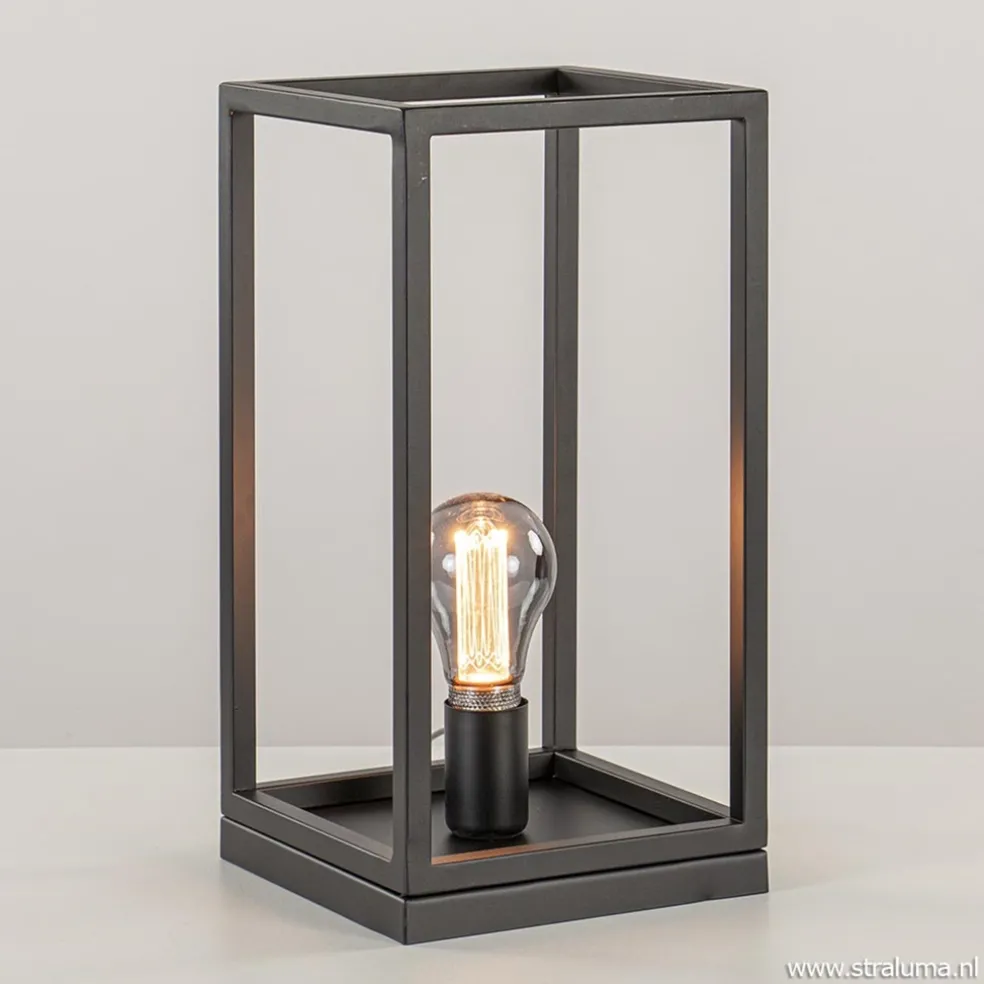 Hot Straluma Vierkante tafellamp frame zwart modern