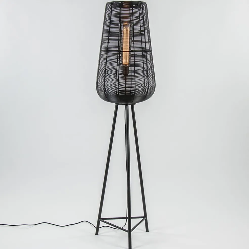 Fashion Straluma Vloerlamp Adeta driepoot draad zwart