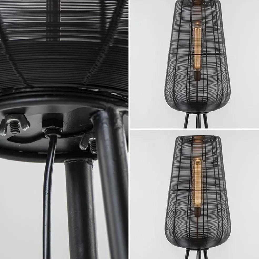 Fashion Straluma Vloerlamp Adeta driepoot draad zwart