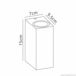 New Straluma Wandlamp buiten wit up+down IP54
