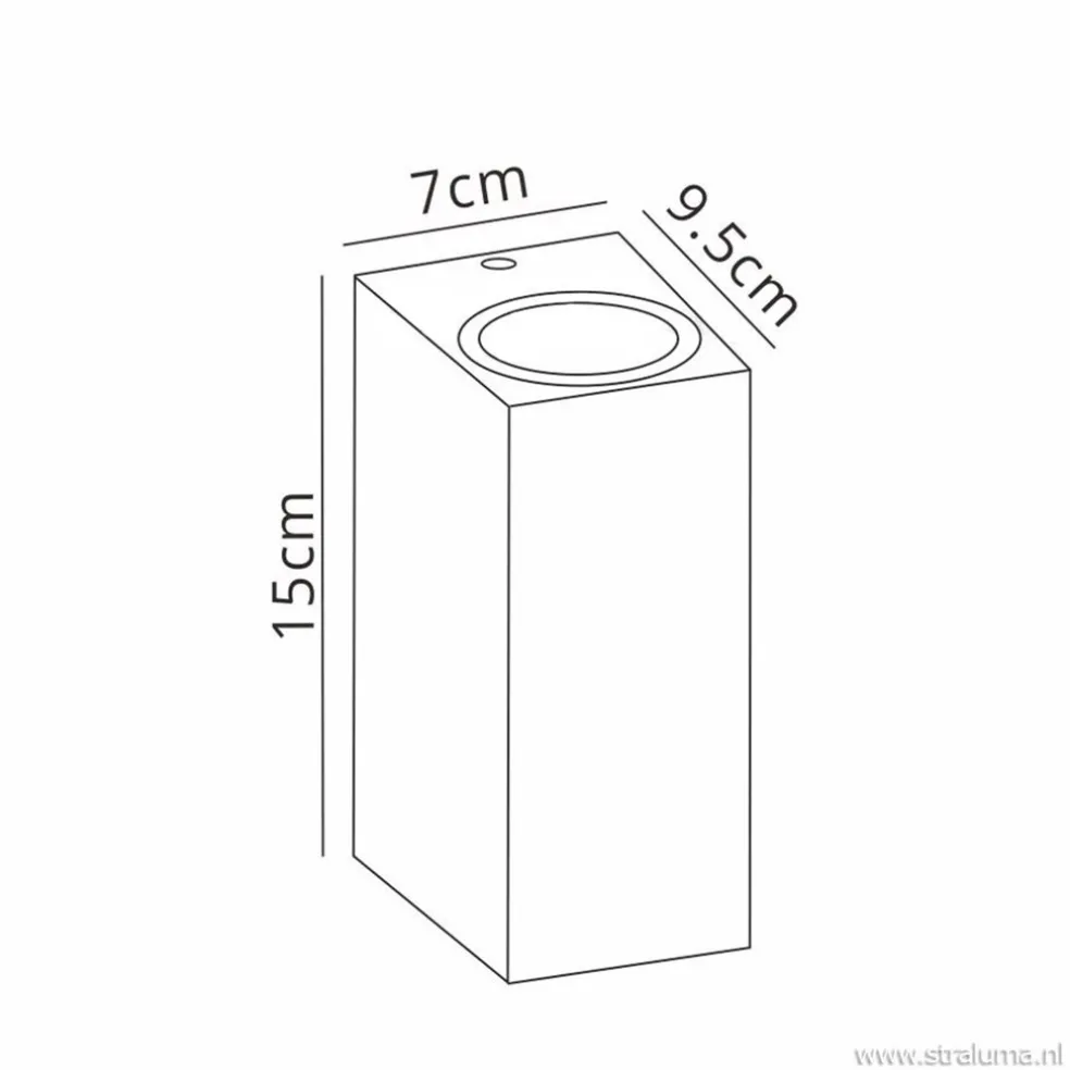 New Straluma Wandlamp buiten wit up+down IP54