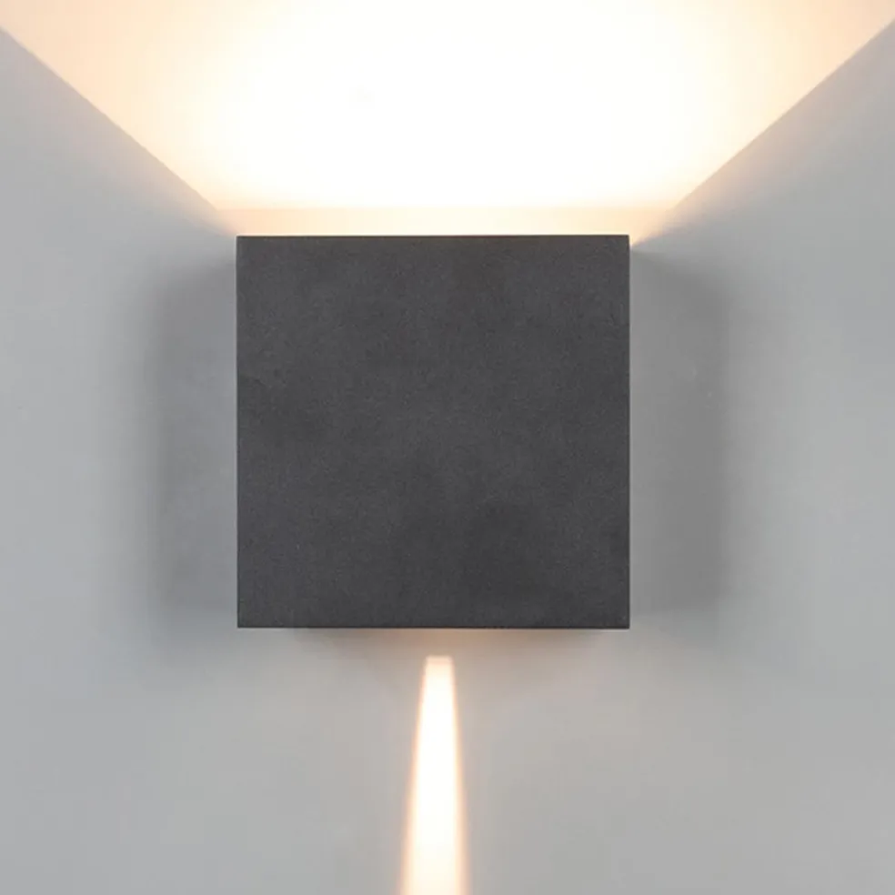 Discount Straluma Wandlamp Davos XL zwart IP65