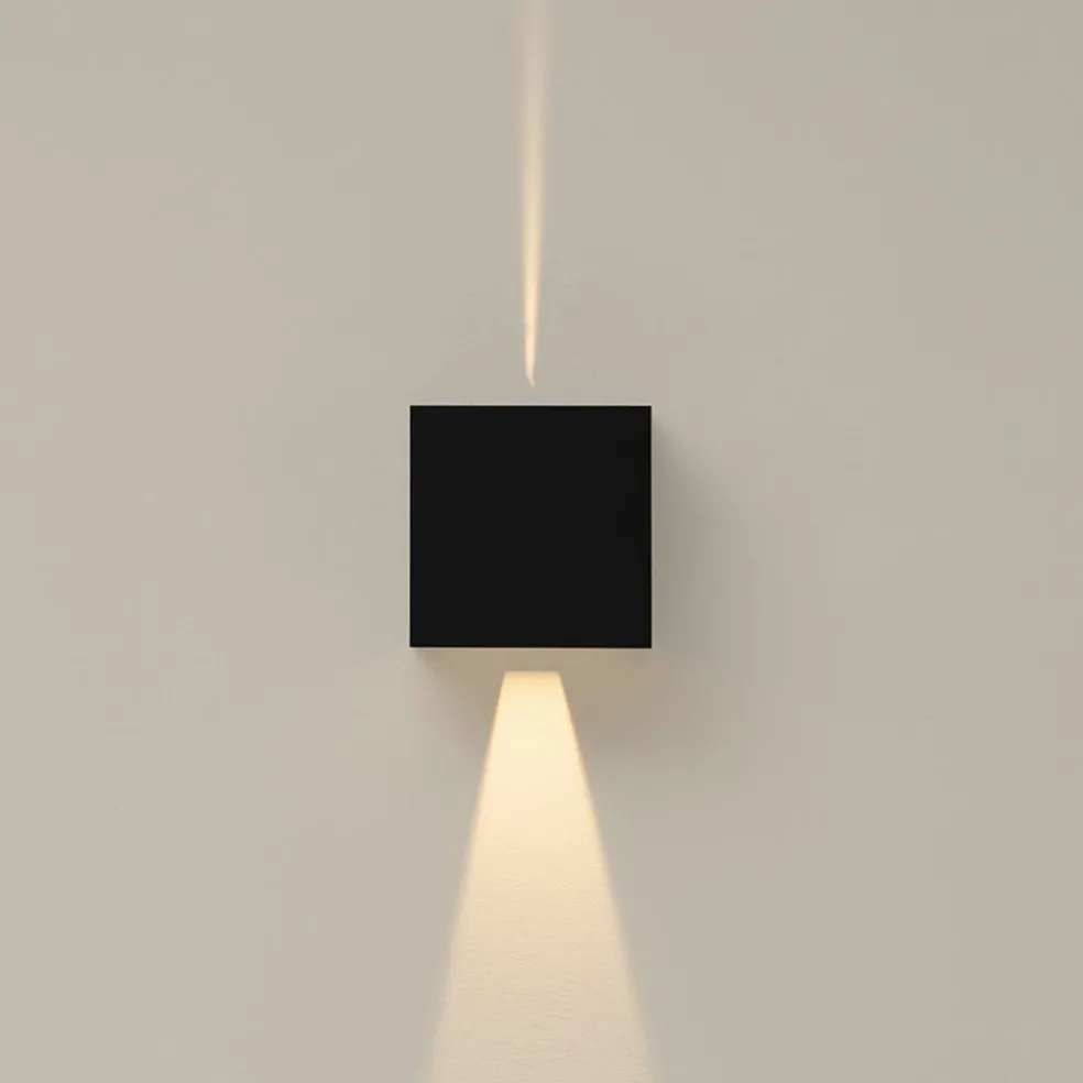 Discount Straluma Wandlamp Davos XL zwart IP65