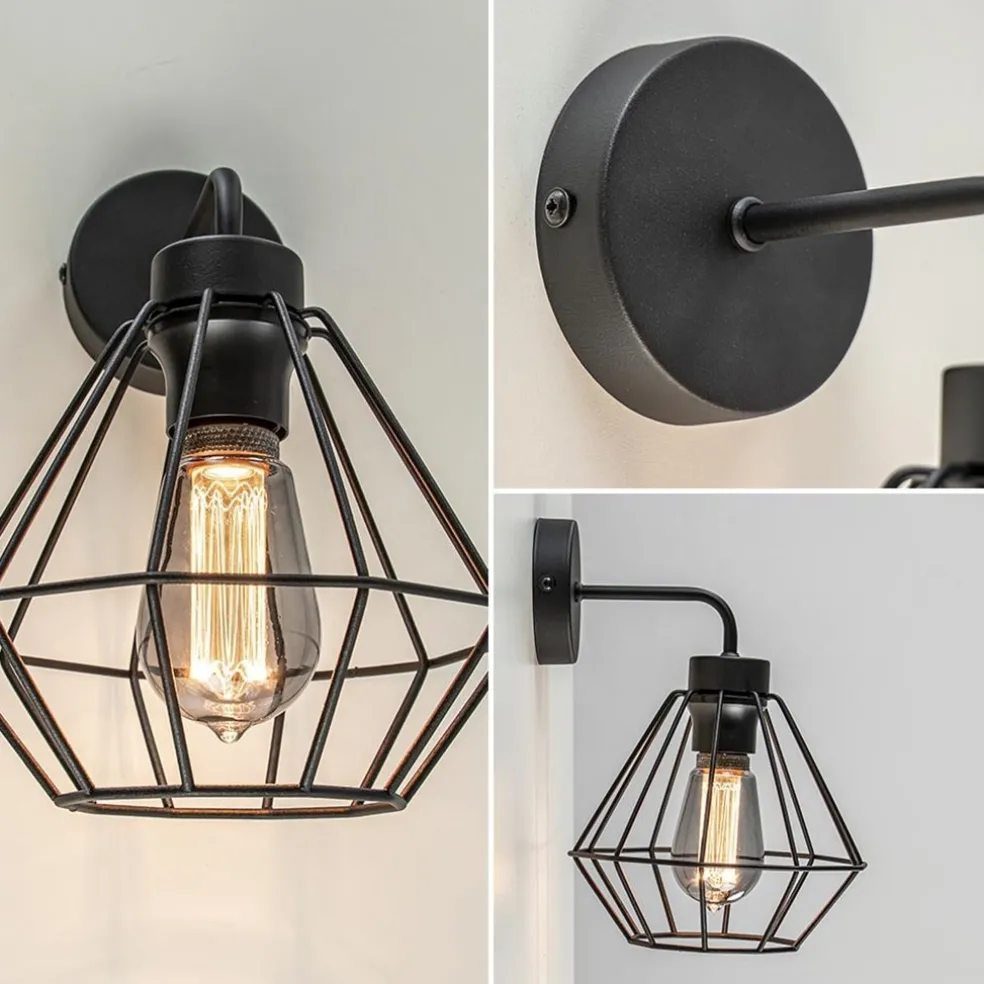 Flash Sale Straluma Wandlamp draadkorf zwart
