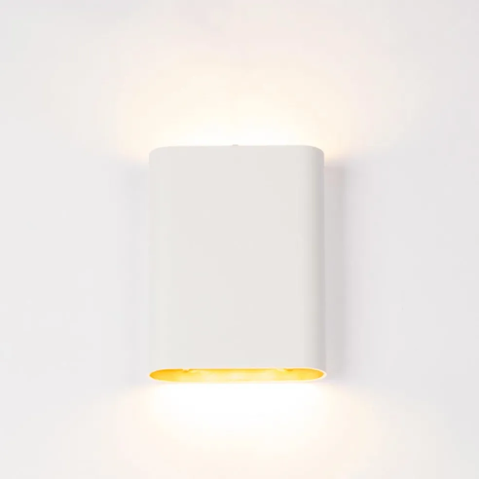 Online Straluma Wandlamp wit/goud ovaal dimbaar