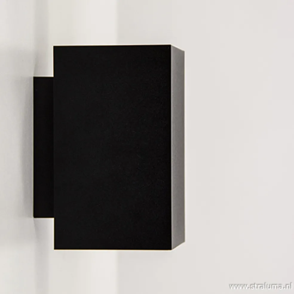 New Straluma Wandlamp zwart rechthoek up+down gu10