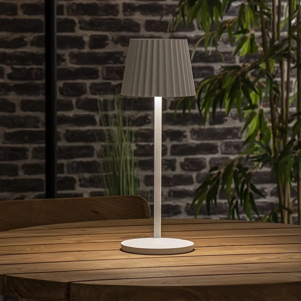 Fashion Straluma Witte tafellamp oplaadbaar inclusief dimbaar LED IP54