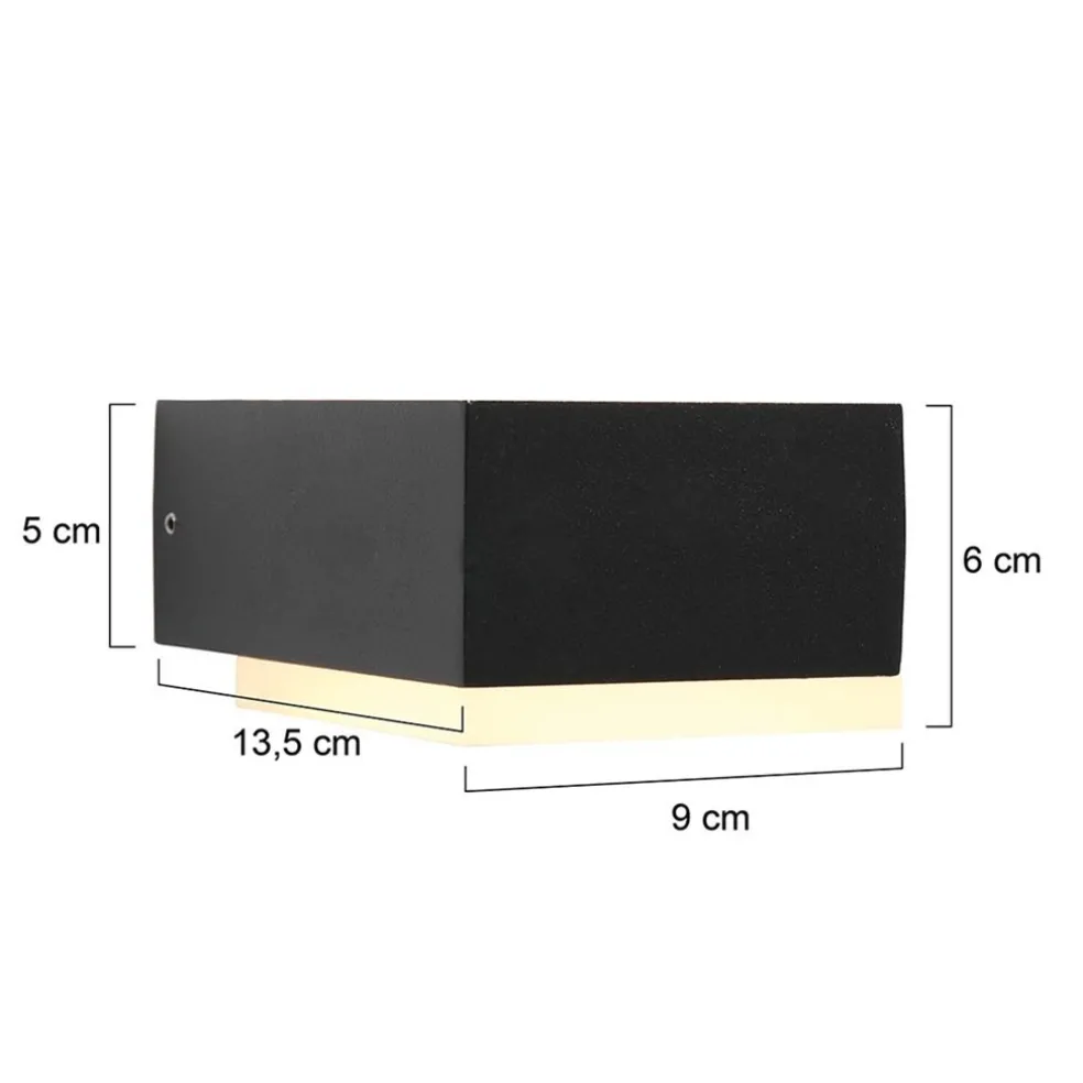 Clearance Straluma Zwarte buitenlamp wand inclusief LED